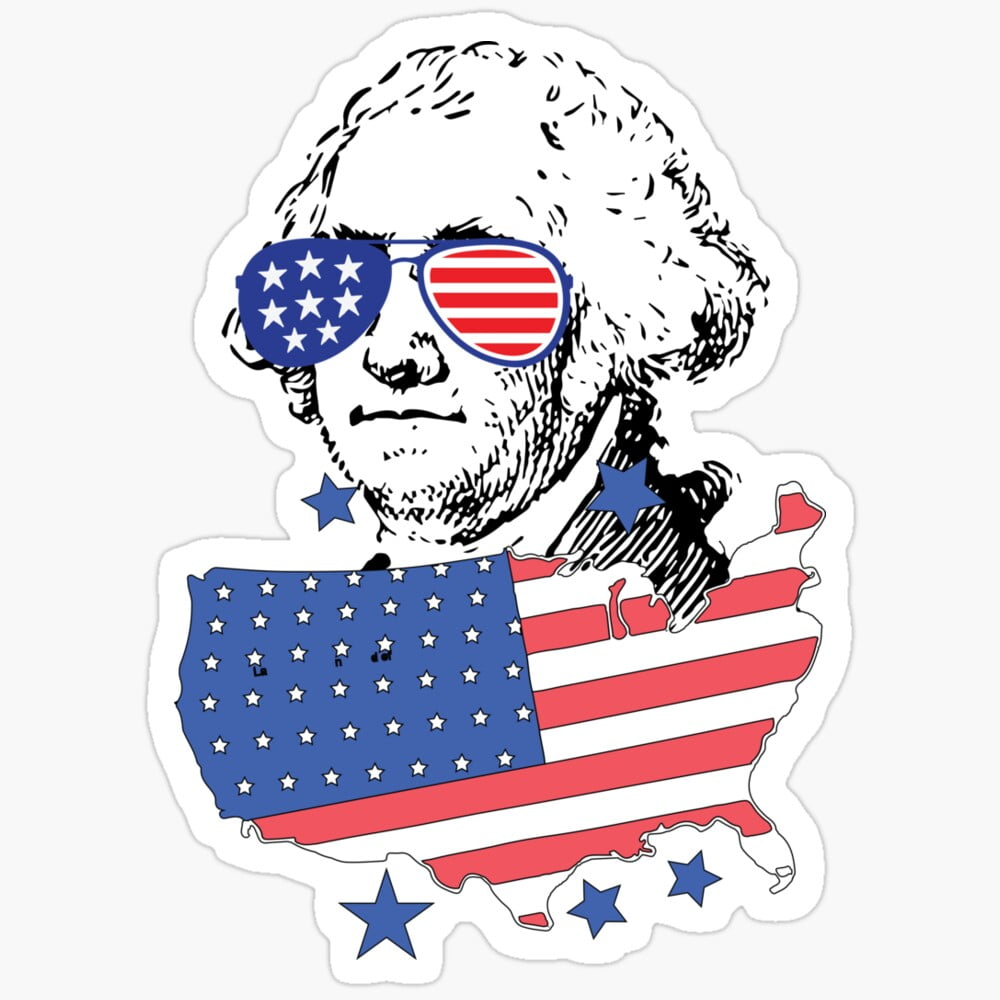DOPASTICKER George Washington Sticker Fourth Of July Sticker, Memorial ...