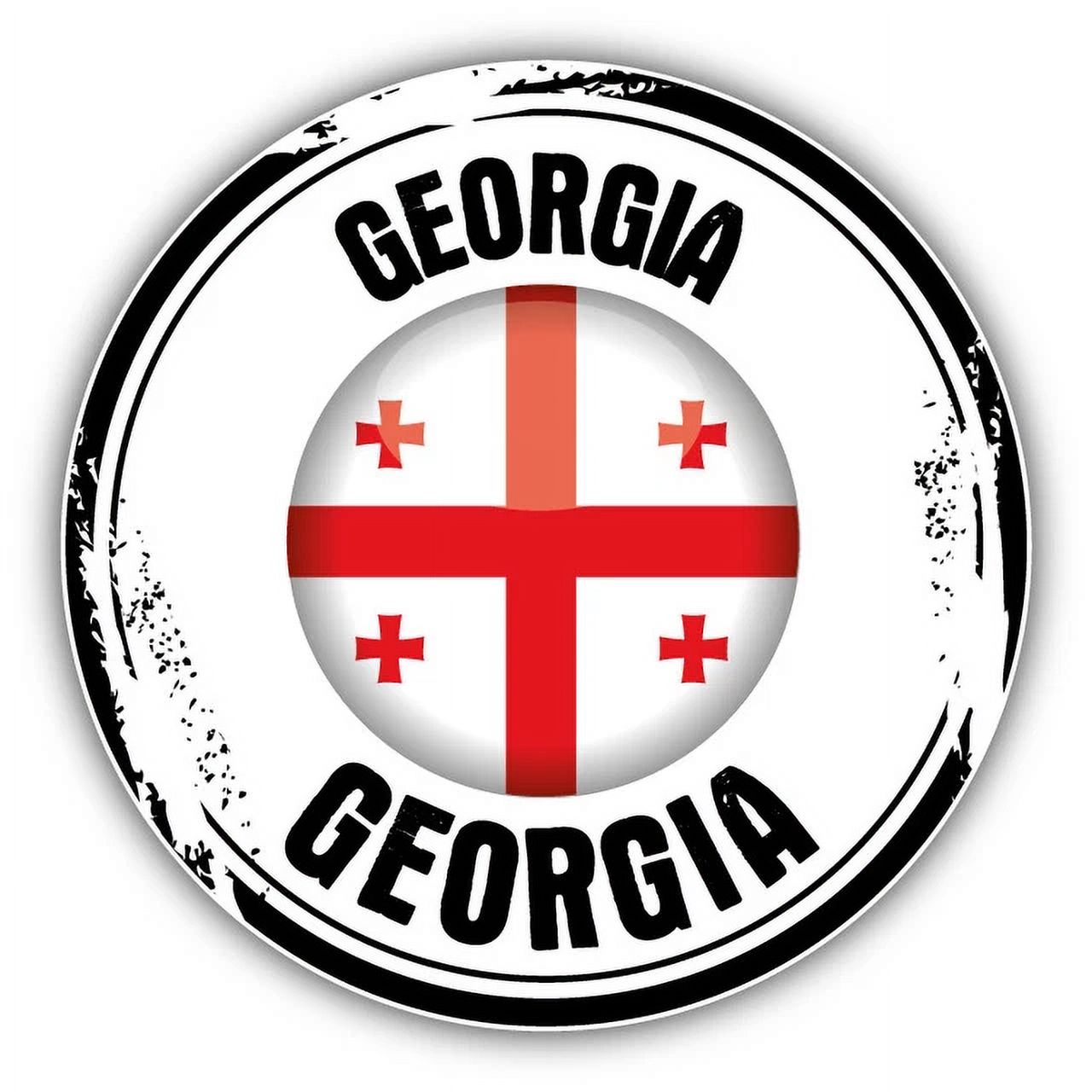 Ga Sticker DOPASTICKER Georgia Flag Label Sticker Decal Phone Decal Water Bottle ...