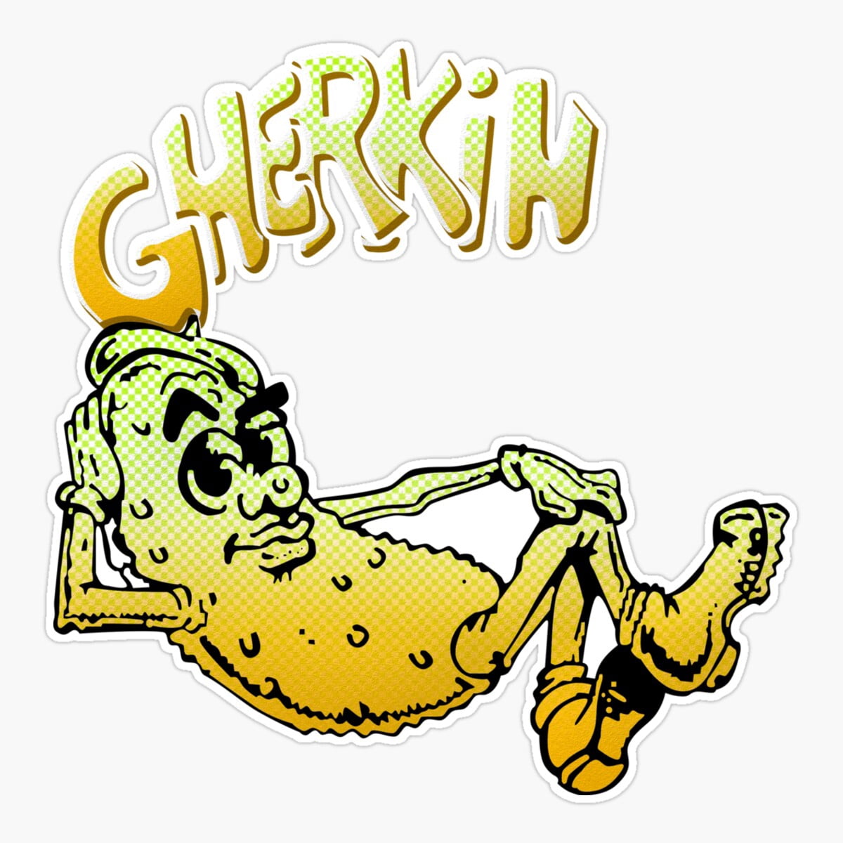 Kurkin Sticker DOPASTICKER Gherkin Record Sticker, Phone Sticker Car Stickers ...