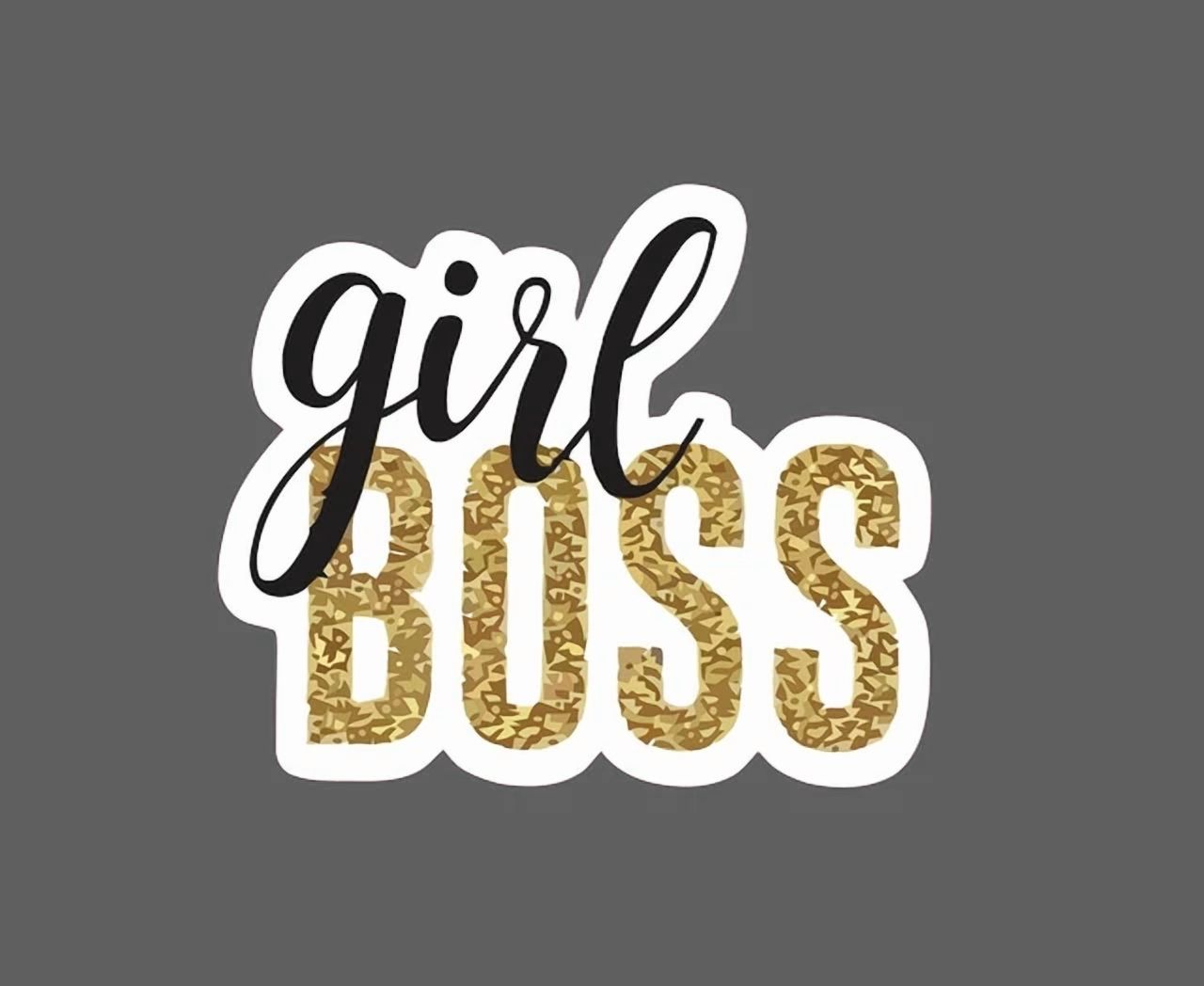 Da Boss Sticker DOPASTICKER Girl Boss Sticker Ceo Business Money Quote Gold Sticker ...