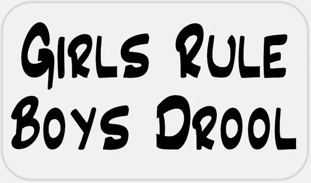 Drool Letters DOPASTICKER Girls Rule Boys Drool, Feminist 90S Femme Phone Decal Water ...