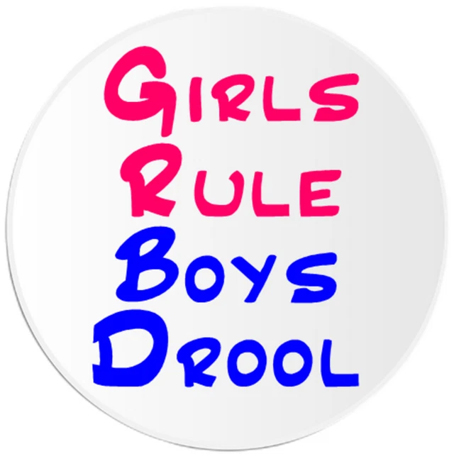 DOPASTICKER Girls Rule Boys Drool Phone Decal Water Bottle Stickers ...