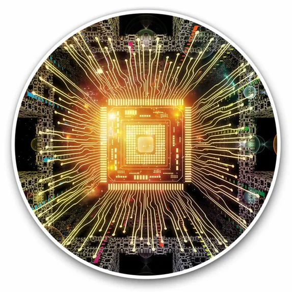 DOPASTICKER Glowing Cpu Computer Chip Cool Gift Decorative Laptop ...