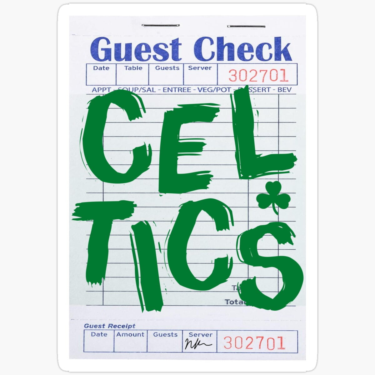 DOPASTICKER Go Green Guest Check Sticker Birthday Gifts - Decorative ...