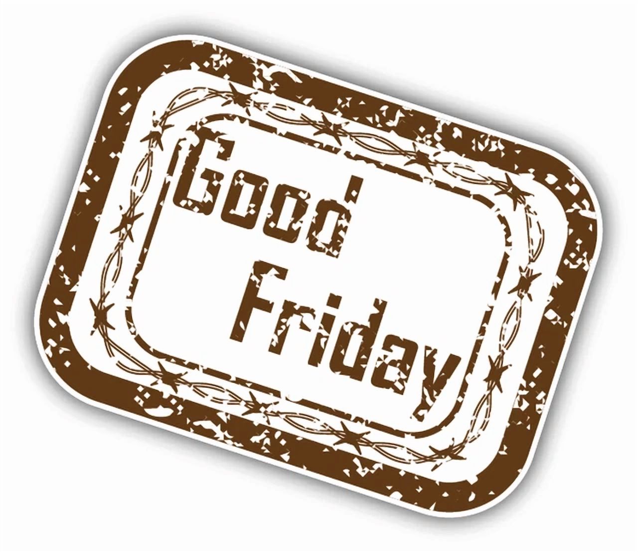 Friday Off Sticker DOPASTICKER Good Friday Festival Grunge Car Sticker Phone Water Bottle ...