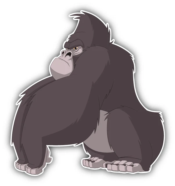 DOPASTICKER Gorilla Monkey Car Sticker Phone Water Bottle Stickers ...
