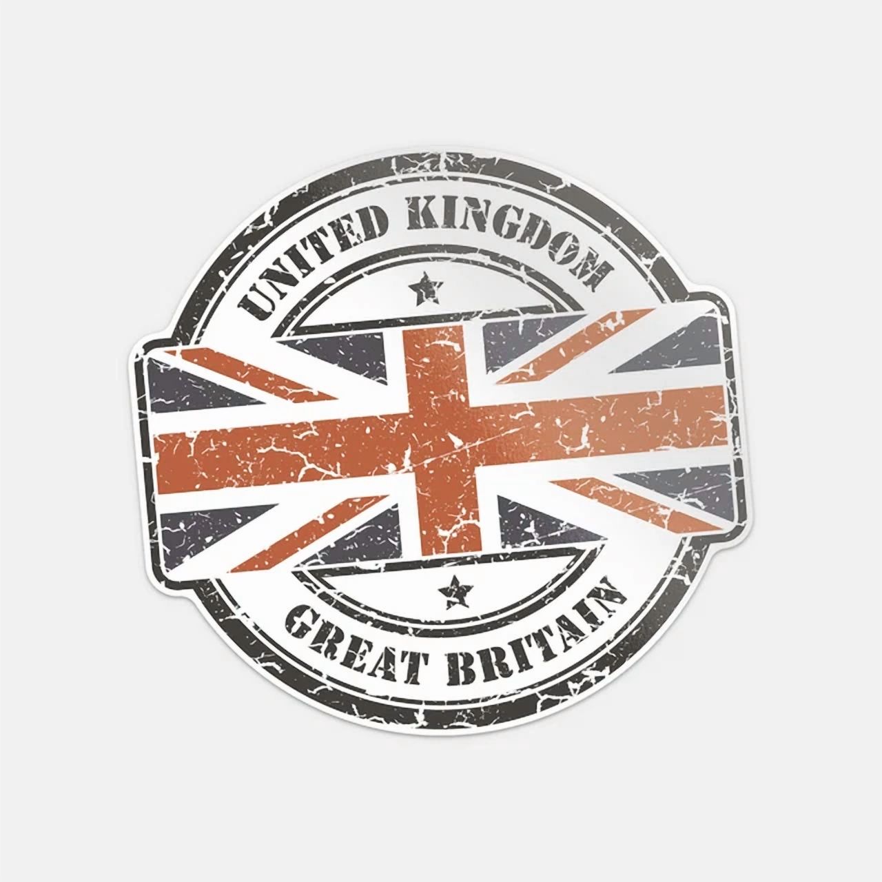 DOPASTICKER Great Britain United Kingdom Flag Travel Grunge Sticker ...