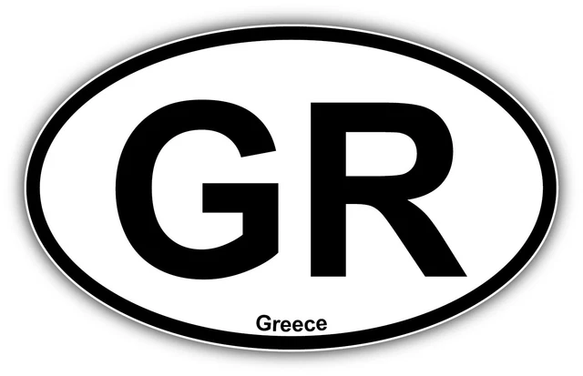 DOPASTICKER Greece Vehicle Country Code Oval Car Window Sticker Decal ...