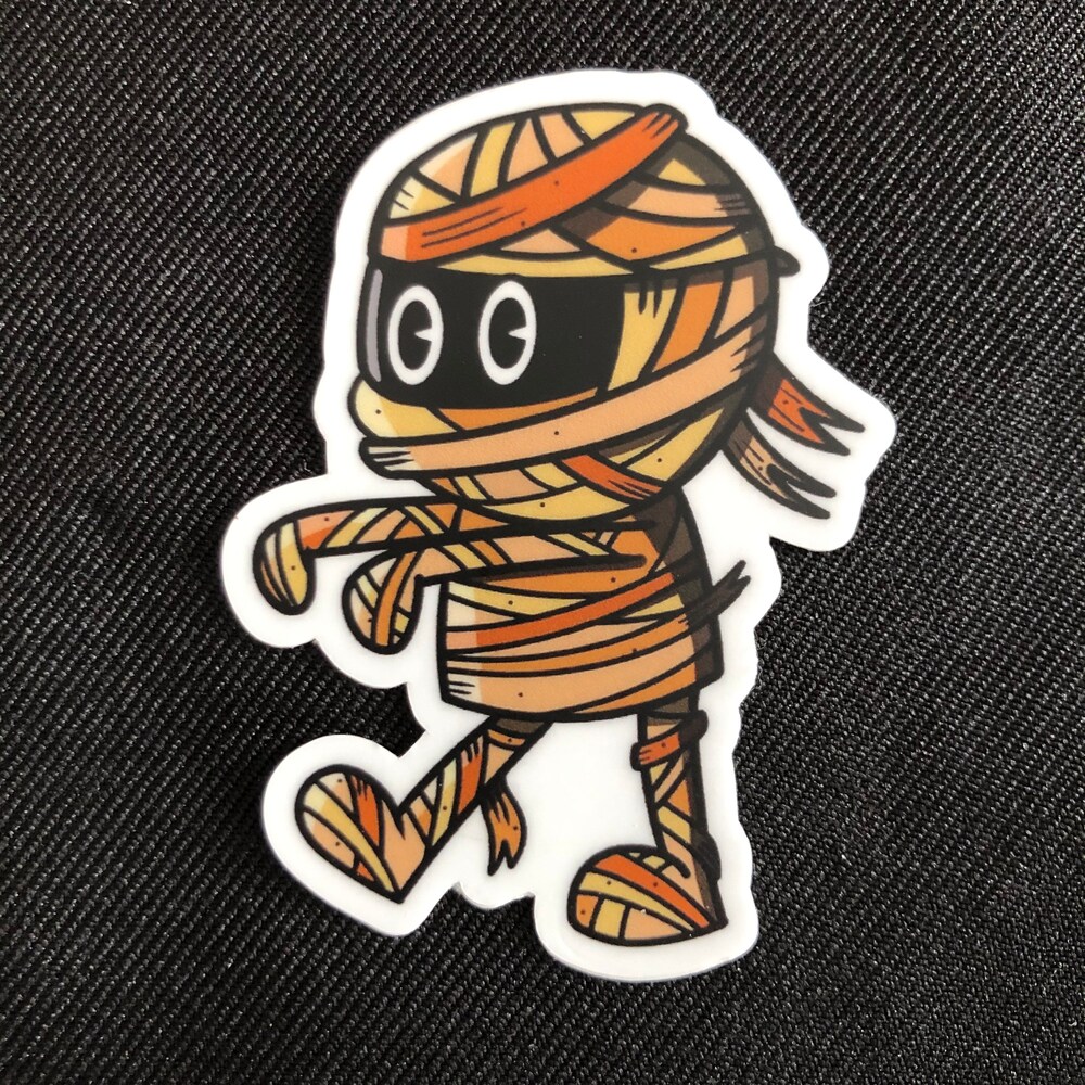 Hal Sticker DOPASTICKER Hal.Low.Een Mummy Sticker, Cute Hal.Low.Een Sticker, Spooky ...