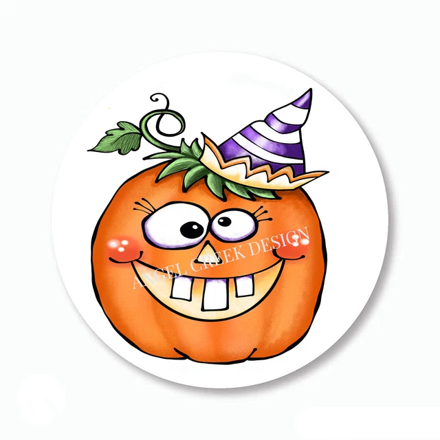 Hal Sticker DOPASTICKER Hal.Low.Een Smiling Pumpkin Hat Stickers Hal.Low.Een Phone ...