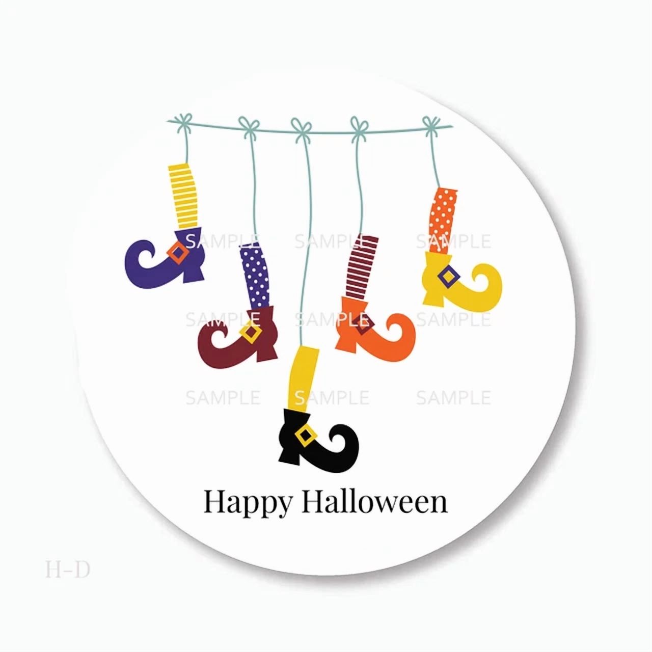 Hal Sticker DOPASTICKER Hal.Low.Een Witc.Hes Feet Scrapbook Stickers Phone Decal ...