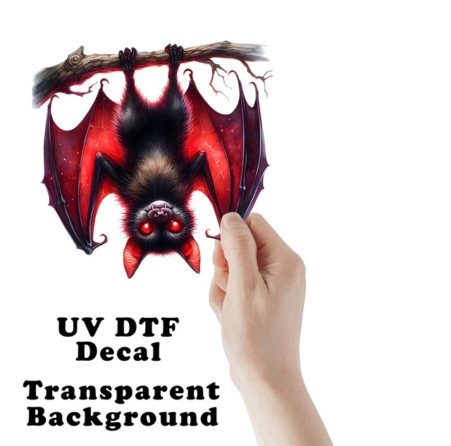 DOPASTICKER Hallo.Ween Red Vampire Bat Sticker - Design Preview Only ...