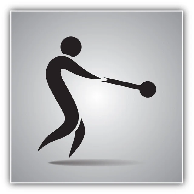 DOPASTICKER Hammer Throw Sport Icon Sticker Decal Phone Decal Water ...