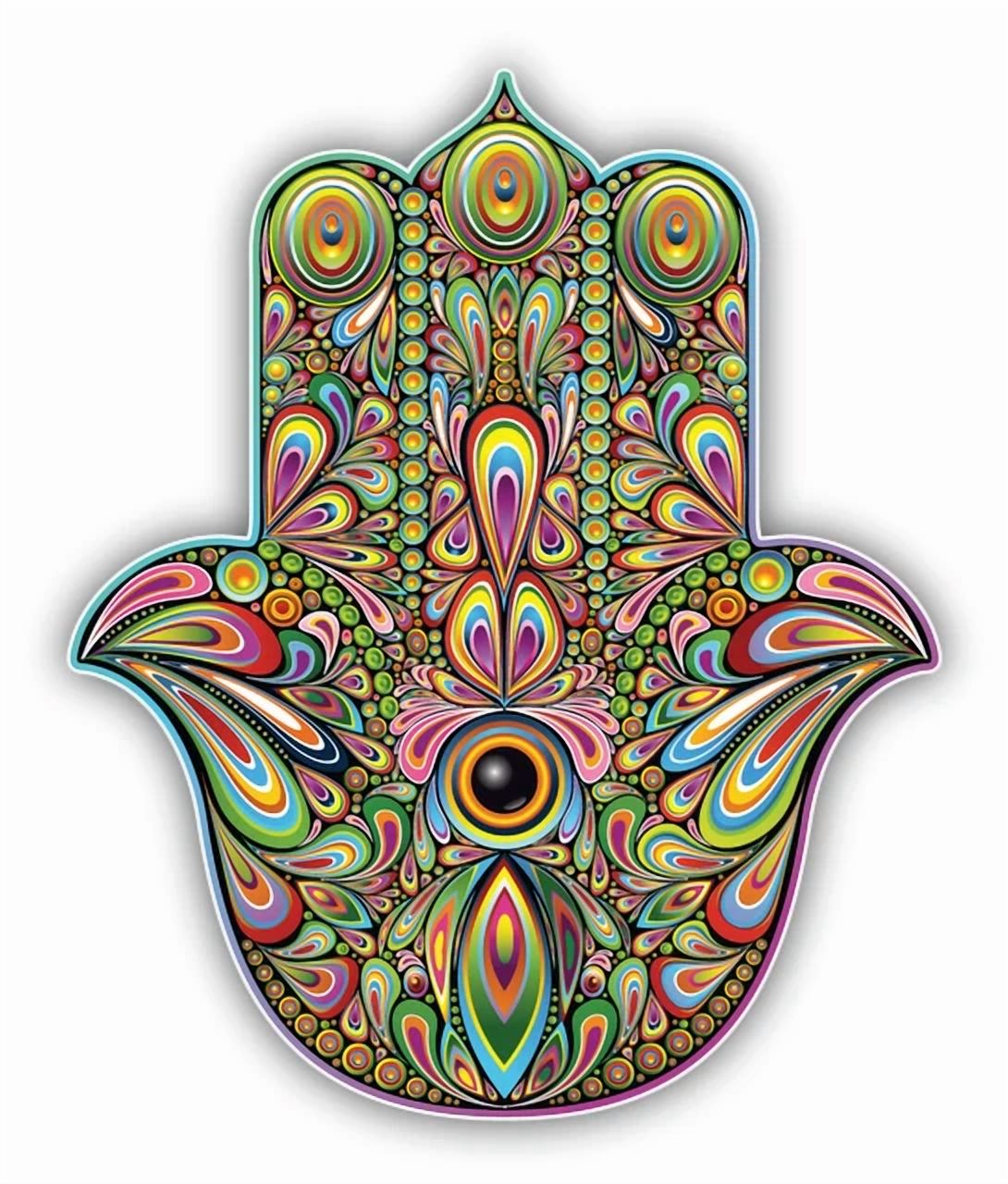 Fatima Sticker DOPASTICKER Hamsa Hand Of Fatima Sticker Phone Water Bottle Stickers ...