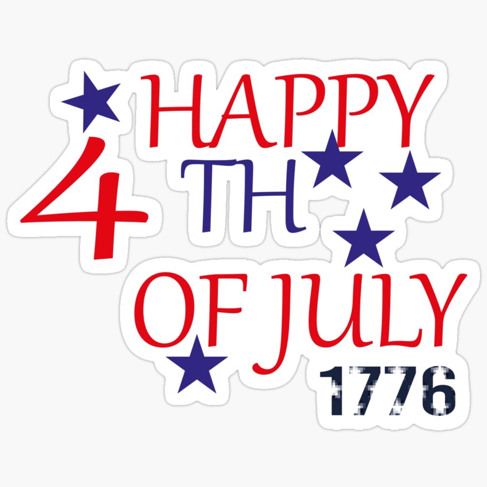 DOPASTICKER Happy 4Th Of July Sticker - 4Th Of July Birthday Sticker ...