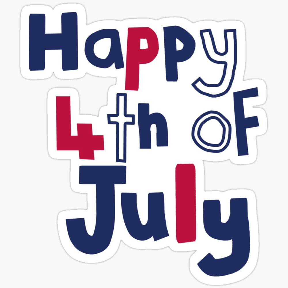 DOPASTICKER Happy 4Th Of July Sticker Fourth Of July Sticker, Memorial ...