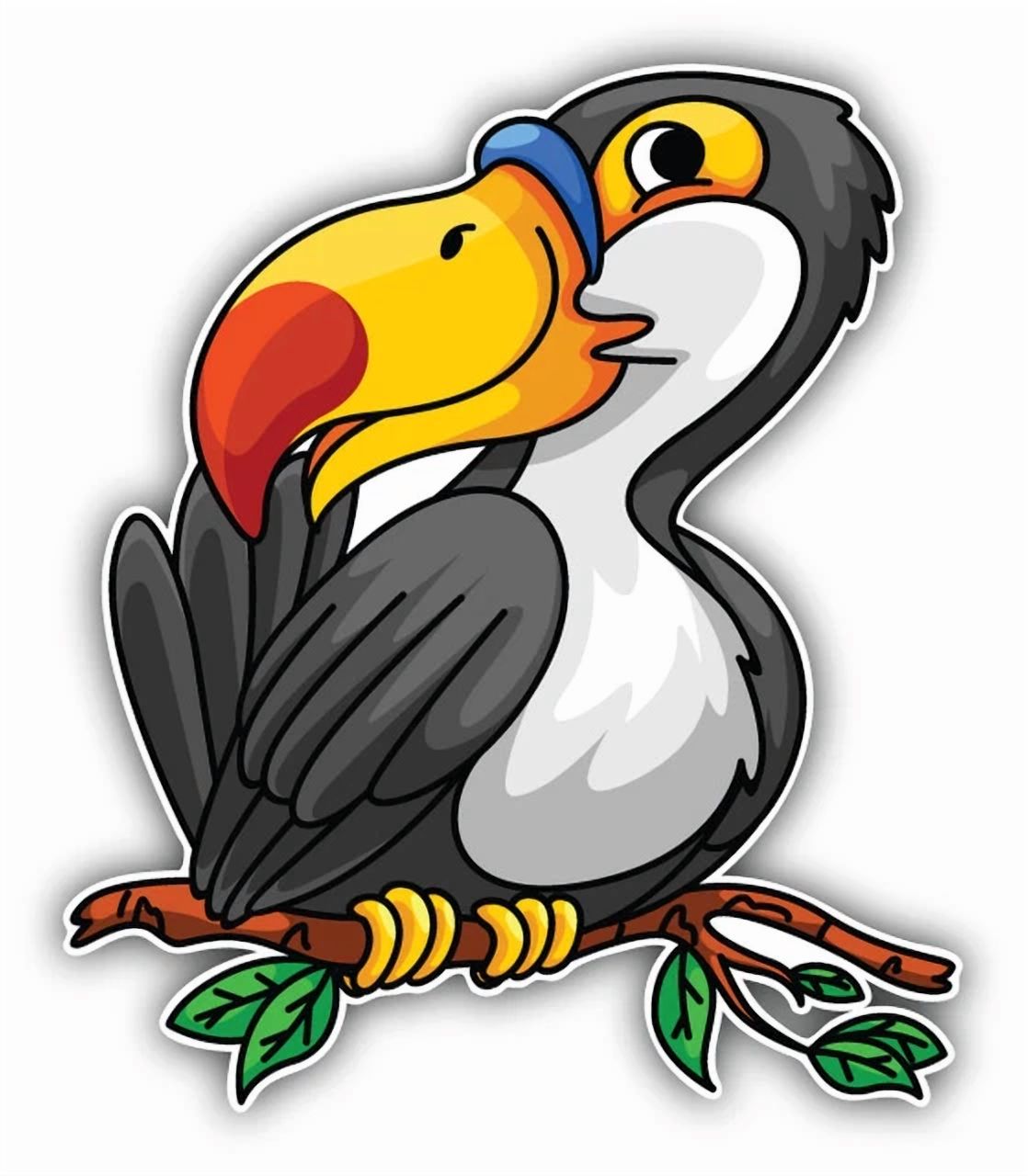 DOPASTICKER Happy Toucan Sticker Decal Phone Decal Water Bottle ...