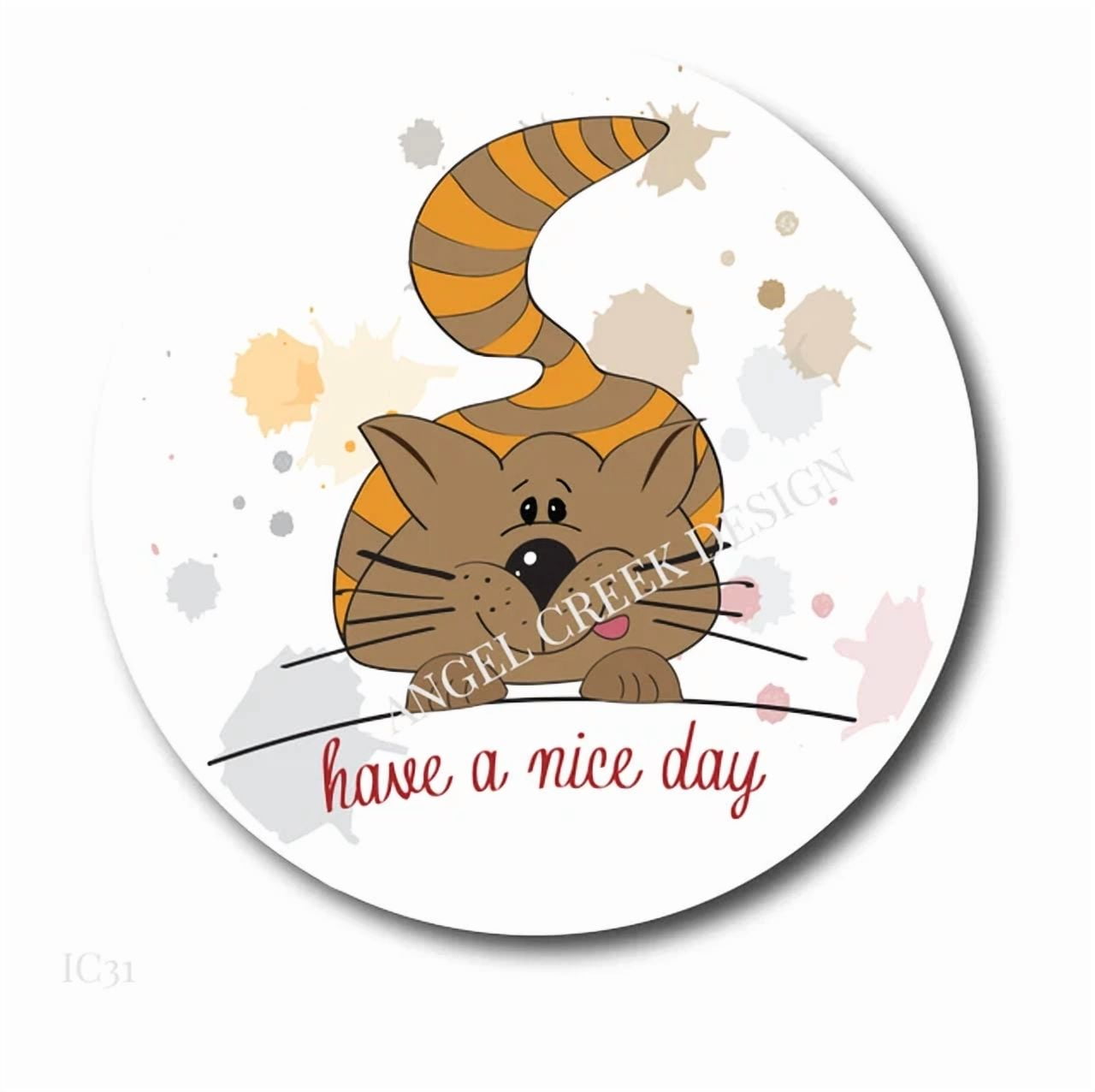 DOPASTICKER Have A Nice Day Cute Cat Cat Stickers Happy Day Kitten ...