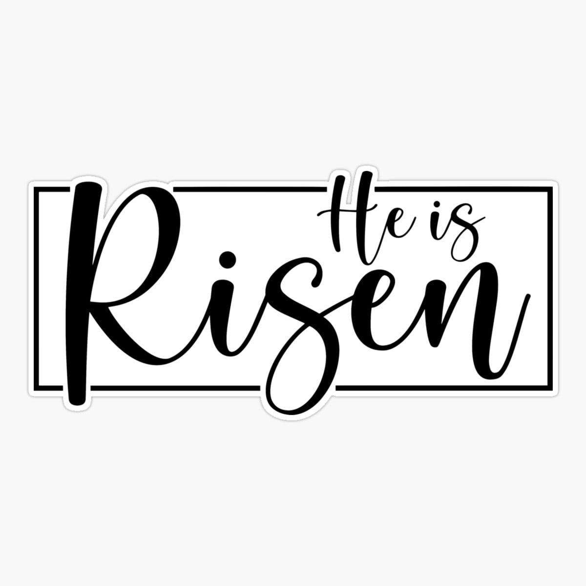 He Is Rizzen Sticker DOPASTICKER He Is Risen Sticker, Phone Sticker Water Bottle Sticker Car ...