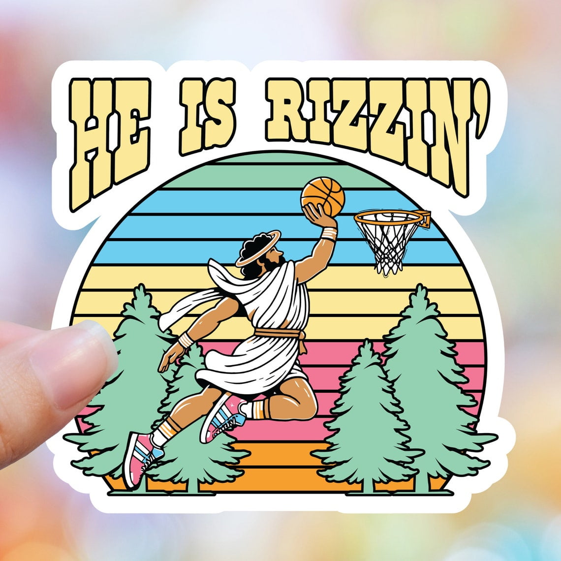 He Is Rizzen Sticker DOPASTICKER He Is Rizzin Sticker, Tiktok Sticker, Sticker, Playing ...