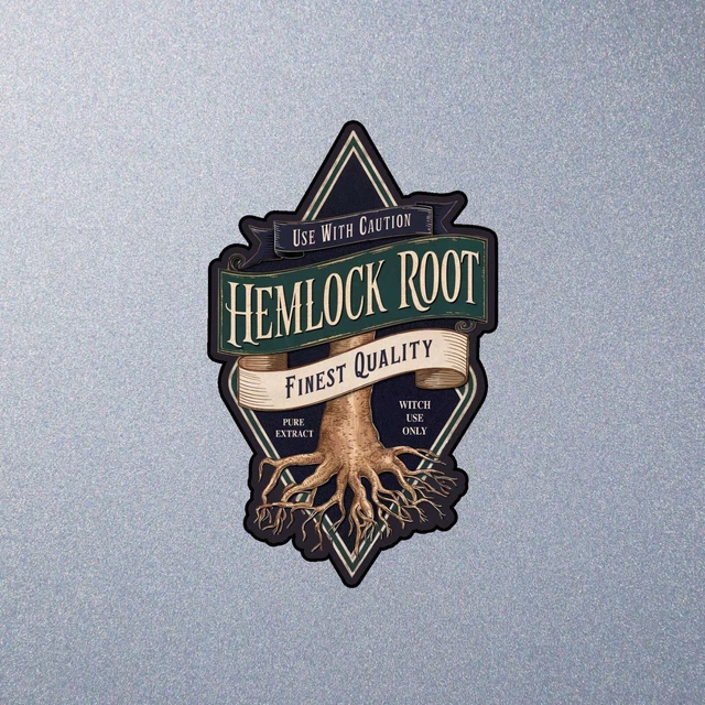 DOPASTICKER Hemlock Root Hal.Low.Een Car Sticker, Water Bottle, Laptop ...