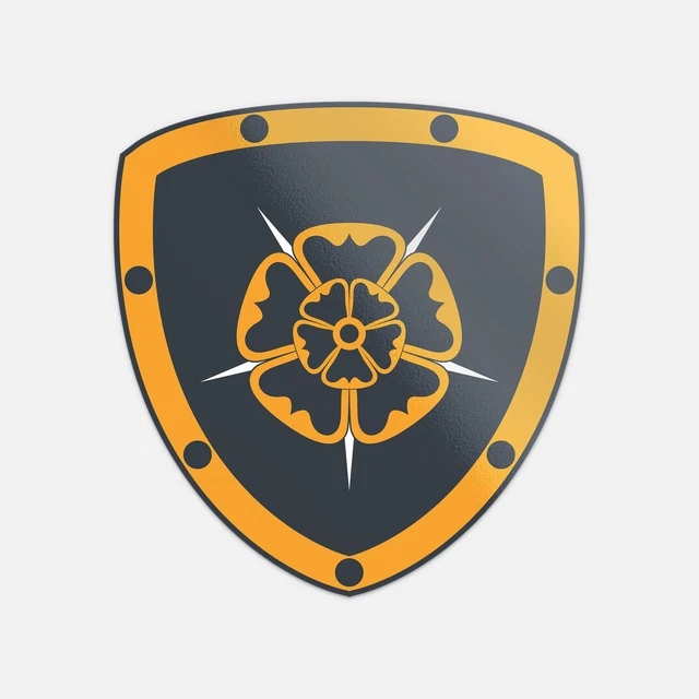 DOPASTICKER Heraldic Design Flower Shield Sticker Decal Phone Decal ...