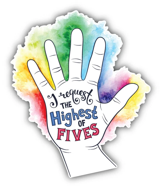 High 5 Sticker DOPASTICKER High Five Slogan Sticker Decal Phone Decal Water Bottle ...