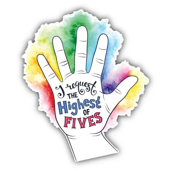 DOPASTICKER High Five Slogan Sticker Decal Phone Decal Water Bottle ...