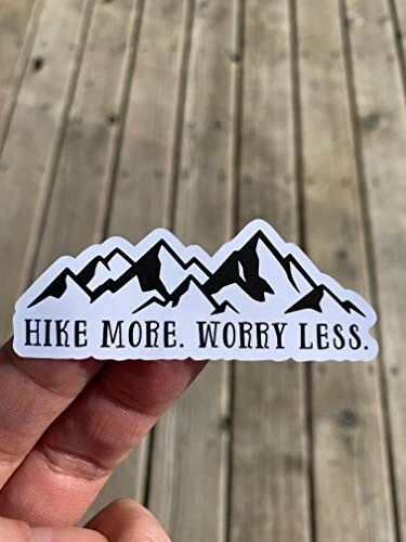DOPASTICKER Hike More Worry Less Sticker Decal Sticker Laptop Notebook ...
