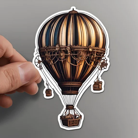 DOPASTICKER Hot Air Balloon Sticker Phone Decal Water Bottle Stickers ...