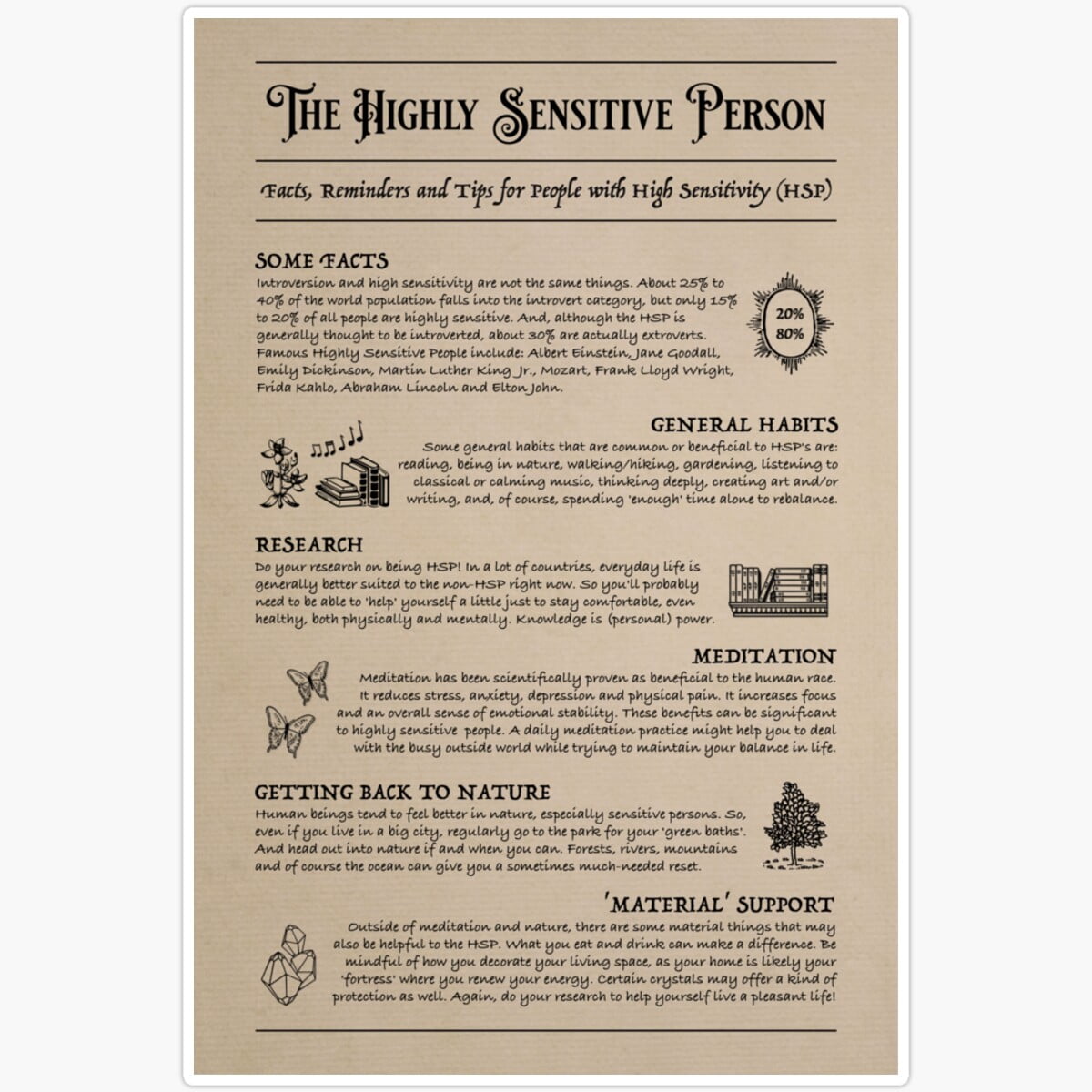 DOPASTICKER Hsp Facts, Reminders And Tips For The Highly Sensitive ...