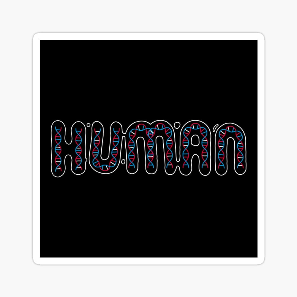 DOPASTICKER Human Science Dna - Hot Trending Sticker Phone Decal Water ...