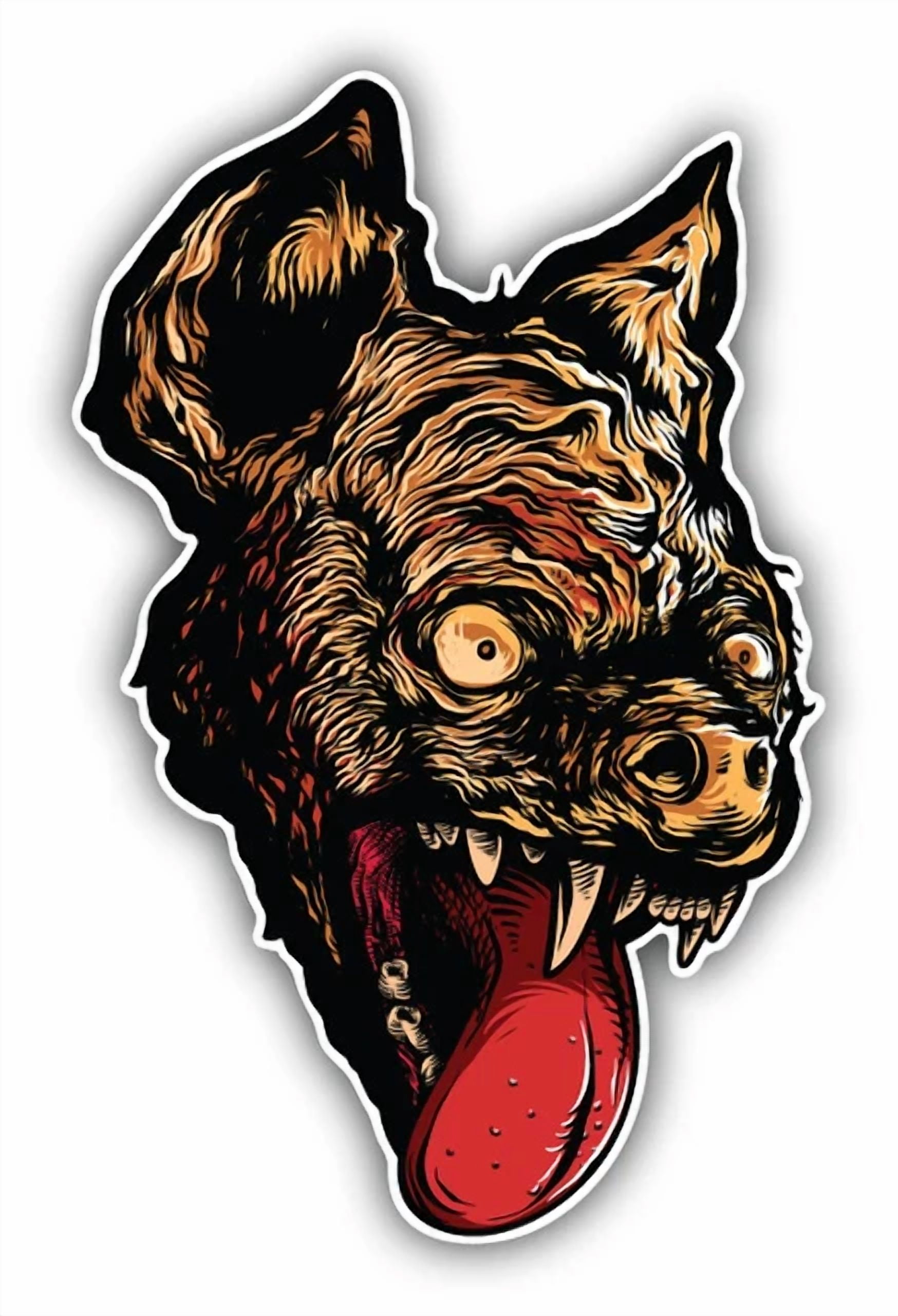 DOPASTICKER Hyena Head Mascot Car Sticker Phone Water Bottle Stickers ...