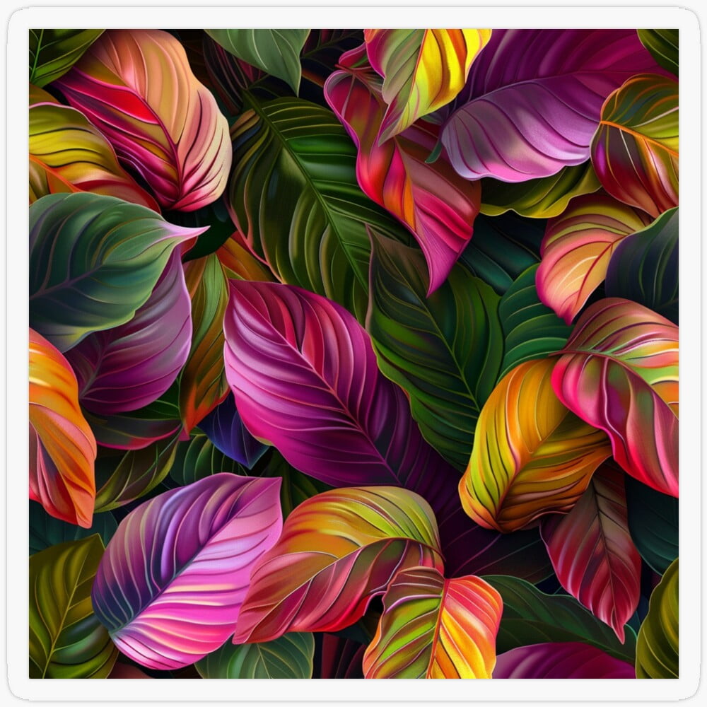 DOPASTICKER Hyperrealistic And Vibrant Foliage Sticker Phone Decal ...