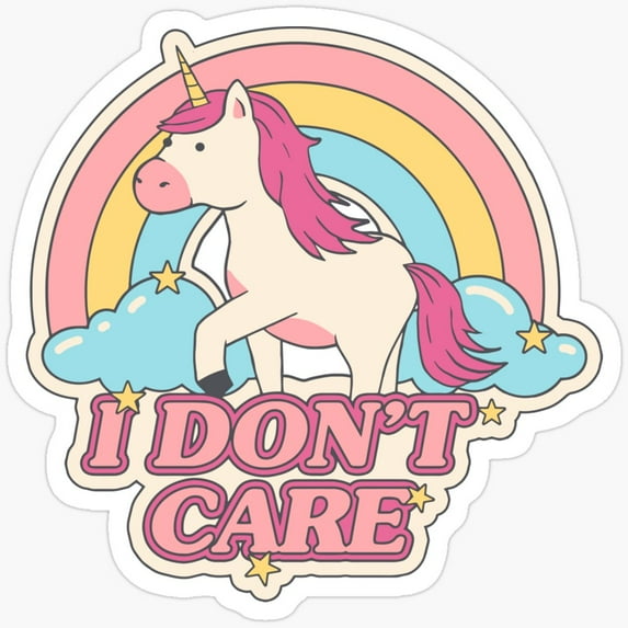 DOPASTICKER I Don'T Care Perfect Sticker Gift Everyone Phone Decal ...