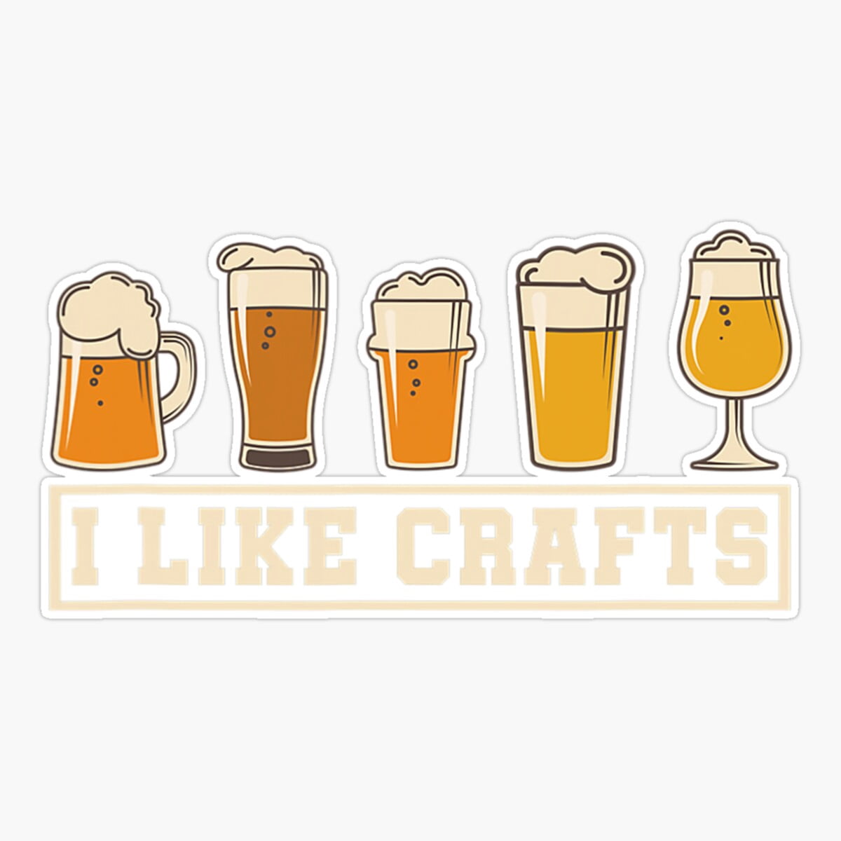 DOPASTICKER I Like Crafts Craft Beer Sticker, Phone Sticker Water ...
