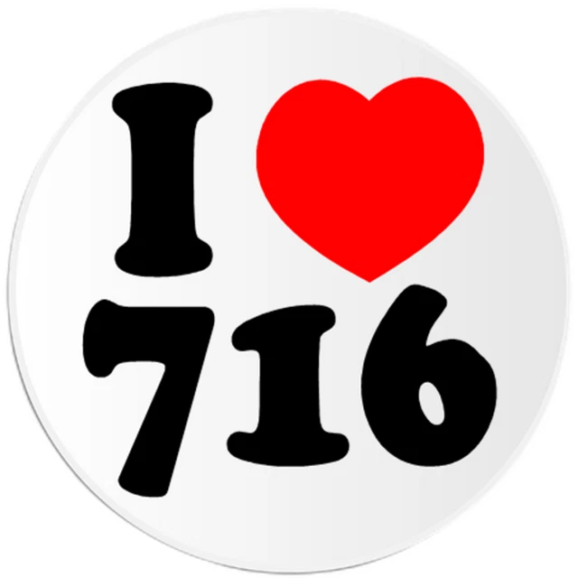 DOPASTICKER I Love 716 Sticker, Area Code Buffalo New York Ny Phone ...