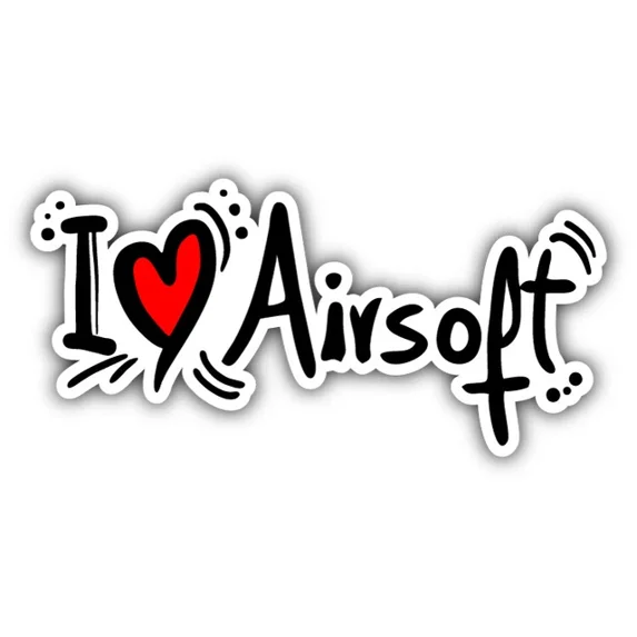 DOPASTICKER I Love Airsoft Sticker Decal Phone Decal Water Bottle ...