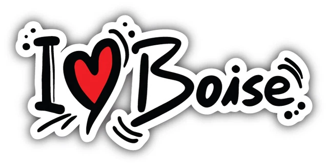 DOPASTICKER I Love Boise Car Sticker Phone Decal Water Bottle Stickers ...