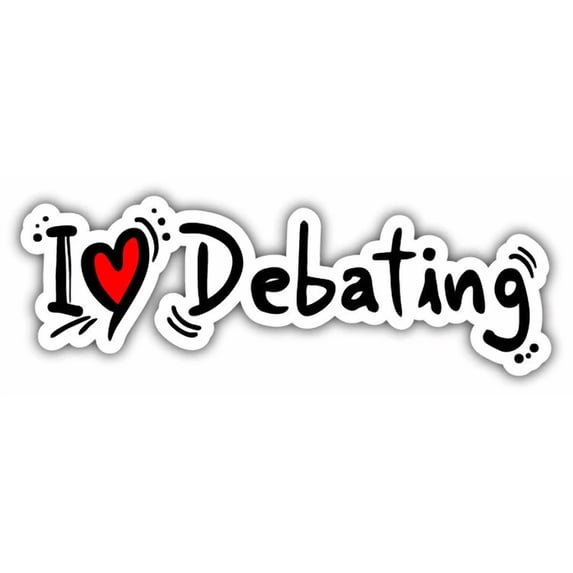 DOPASTICKER I Love Debating Sticker Decal Phone Decal Water Bottle ...