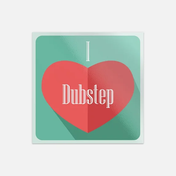 DOPASTICKER I Love Dubstep Heart Music Sticker Decal Phone Decal Water ...