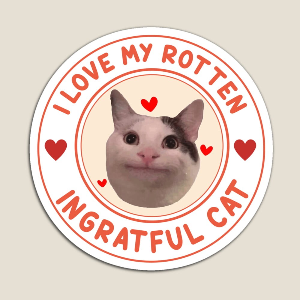 DOPASTICKER I Love My Rotten Ingratful Cat Cats Lovers Circle Sticker ...