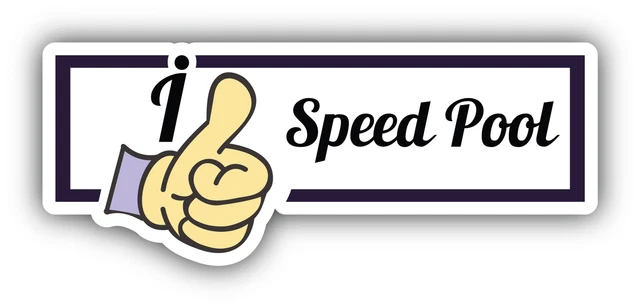 DOPASTICKER I Love Speed Pool Thumb Up Sticker Decal Phone Decal Water ...