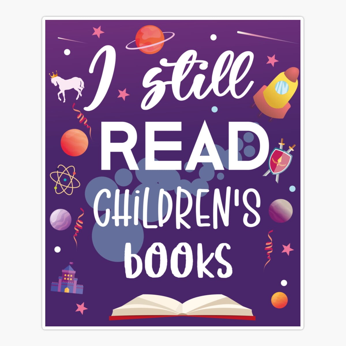 DOPASTICKER I Still Read Children'S Books Sticker, Phone Sticker Car ...