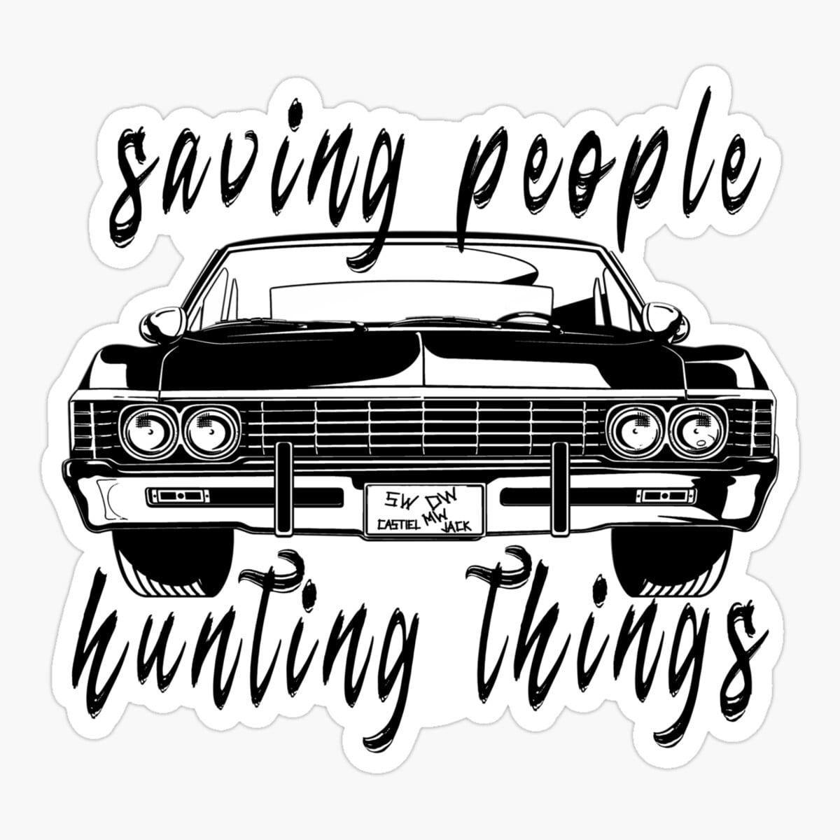 DOPASTICKER Impala Amily Motto (Car Version) Sticker, Phone Sticker Car ...