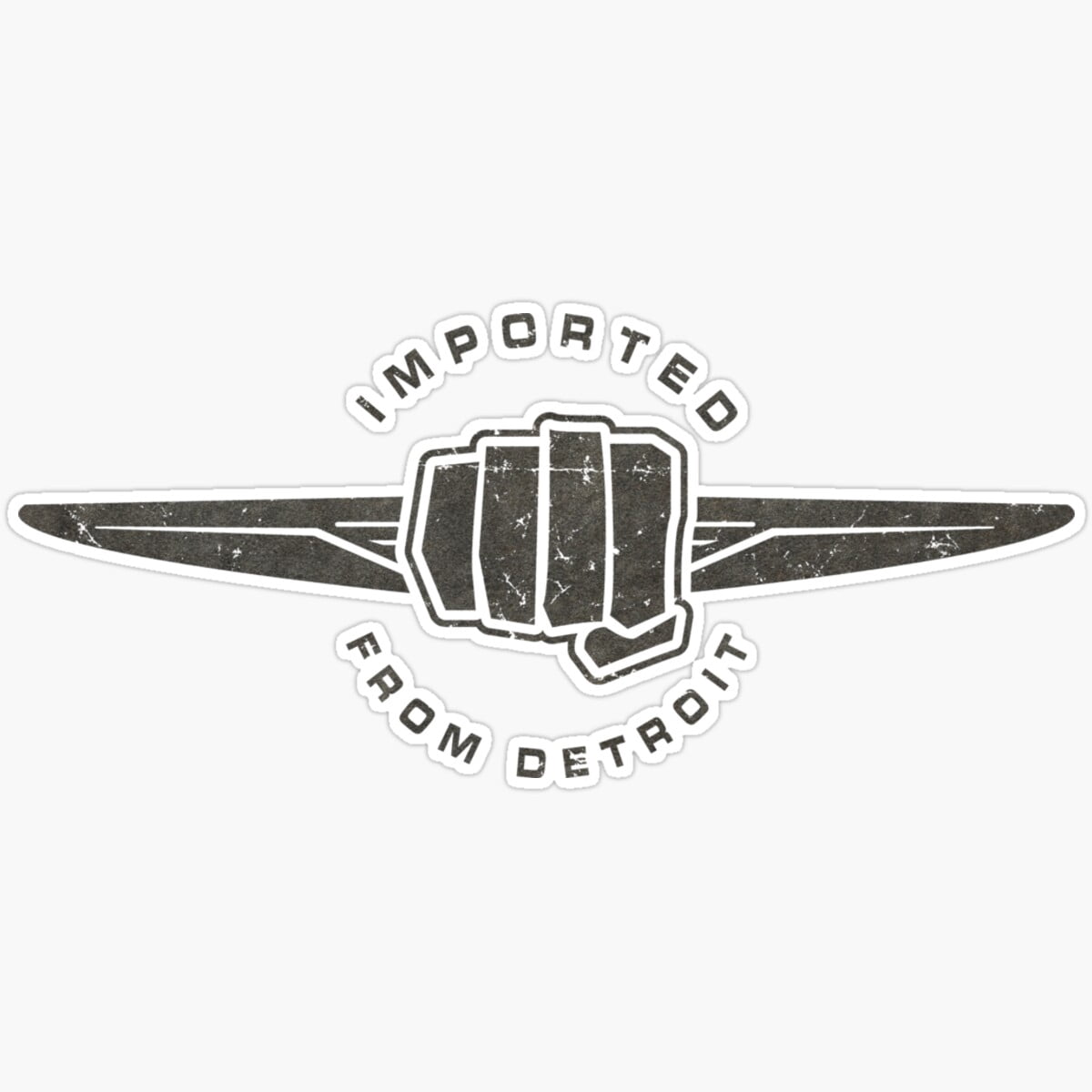 DOPASTICKER Imported From Detroit Sticker Decorative Laptop, Phone ...