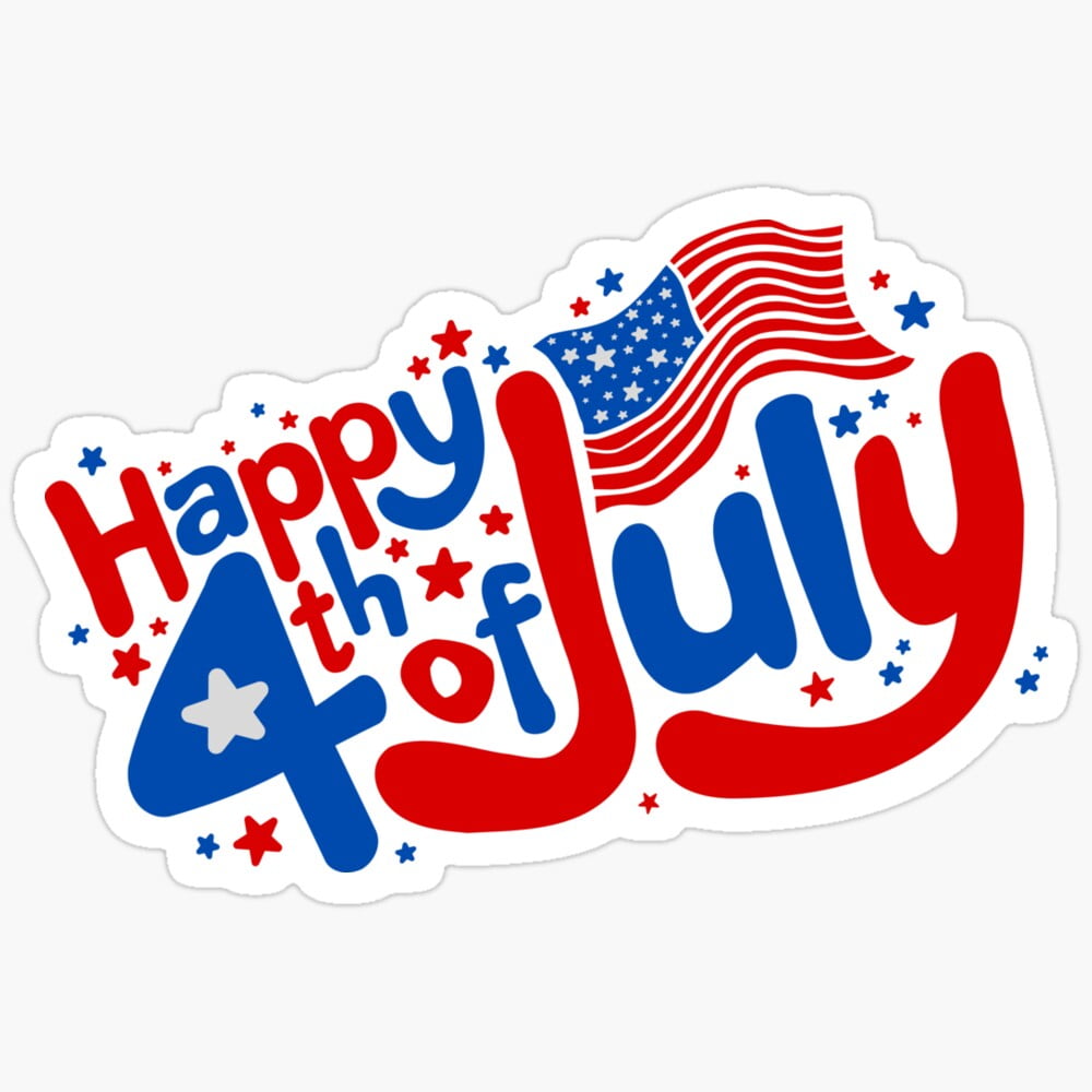 DOPASTICKER Independence Day Of Usa Sticker Fourth Of July Sticker ...
