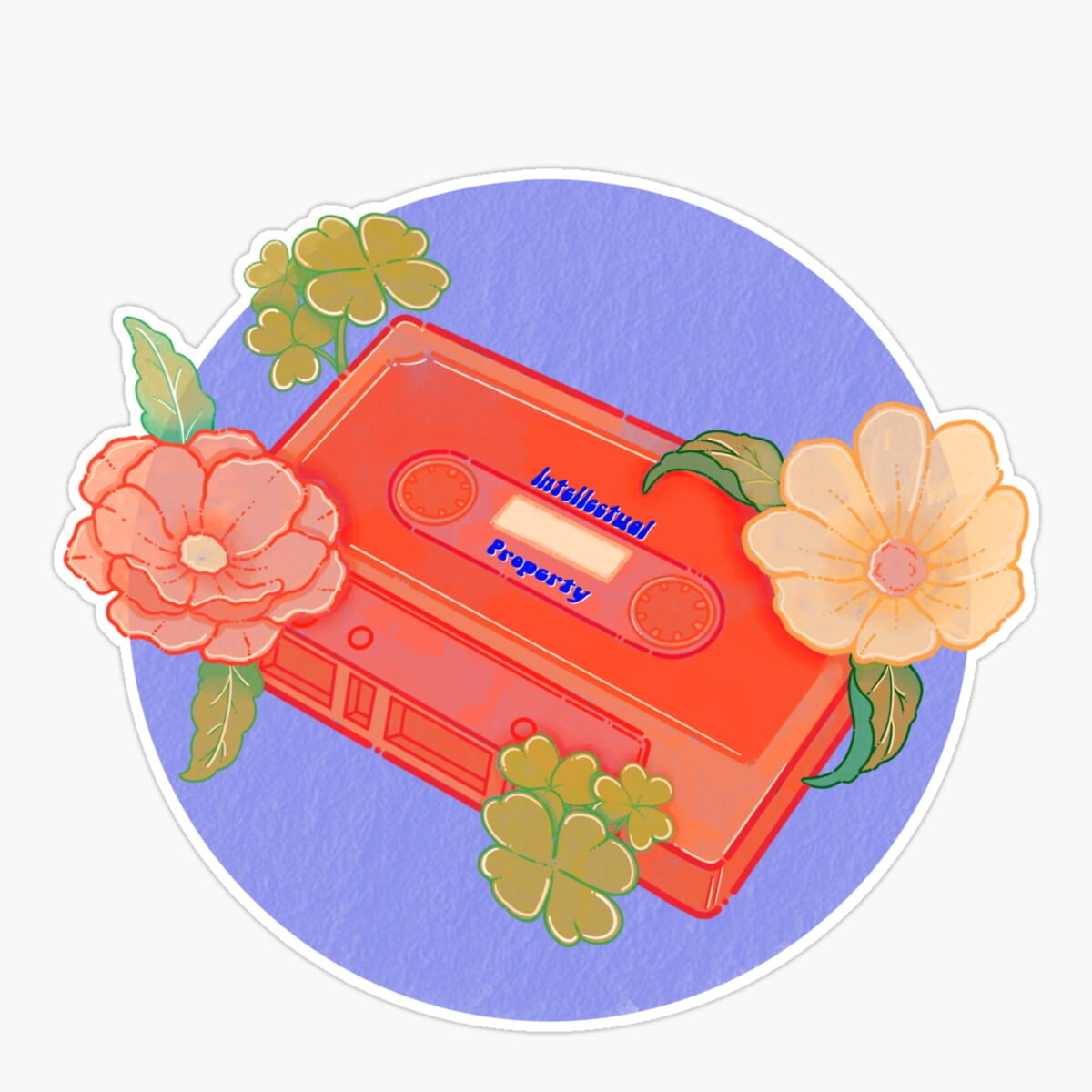 DOPASTICKER Intellectual Property Waterparks Inspired Cassette Tape ...