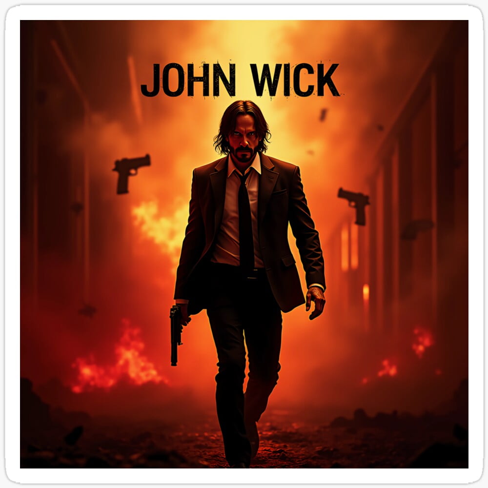 DOPASTICKER Intense Action Icon - Inspired By John Wick Gift You ...