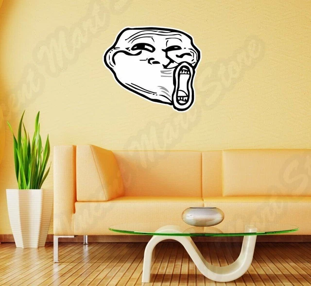 Get Trolled Sticker DOPASTICKER Internet Troll Face Trollface Trolling Wall Sticker Room ...